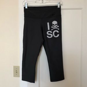 SOULCYCLE x NIKE S cropped grey leggings with logo